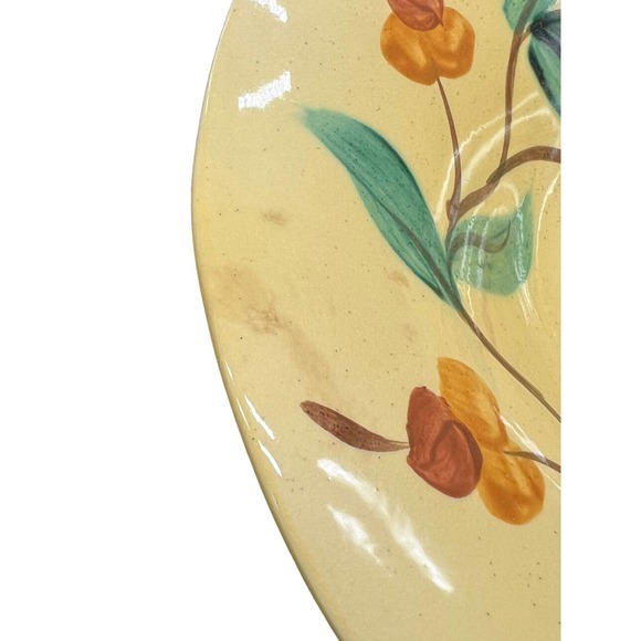 Vintage Gail Pittman Acorn Bowl Hand Painted with a Ruffled Edge - Made in USA - Picture 2 of 4